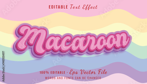macaroon 3d text effect design