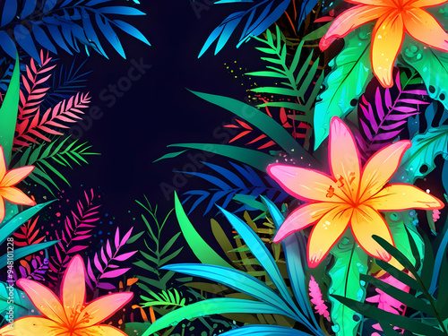 abstract floral background,Ai generated 