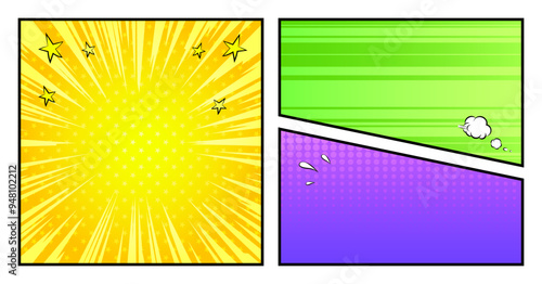 Comic book-style pop frame vector
