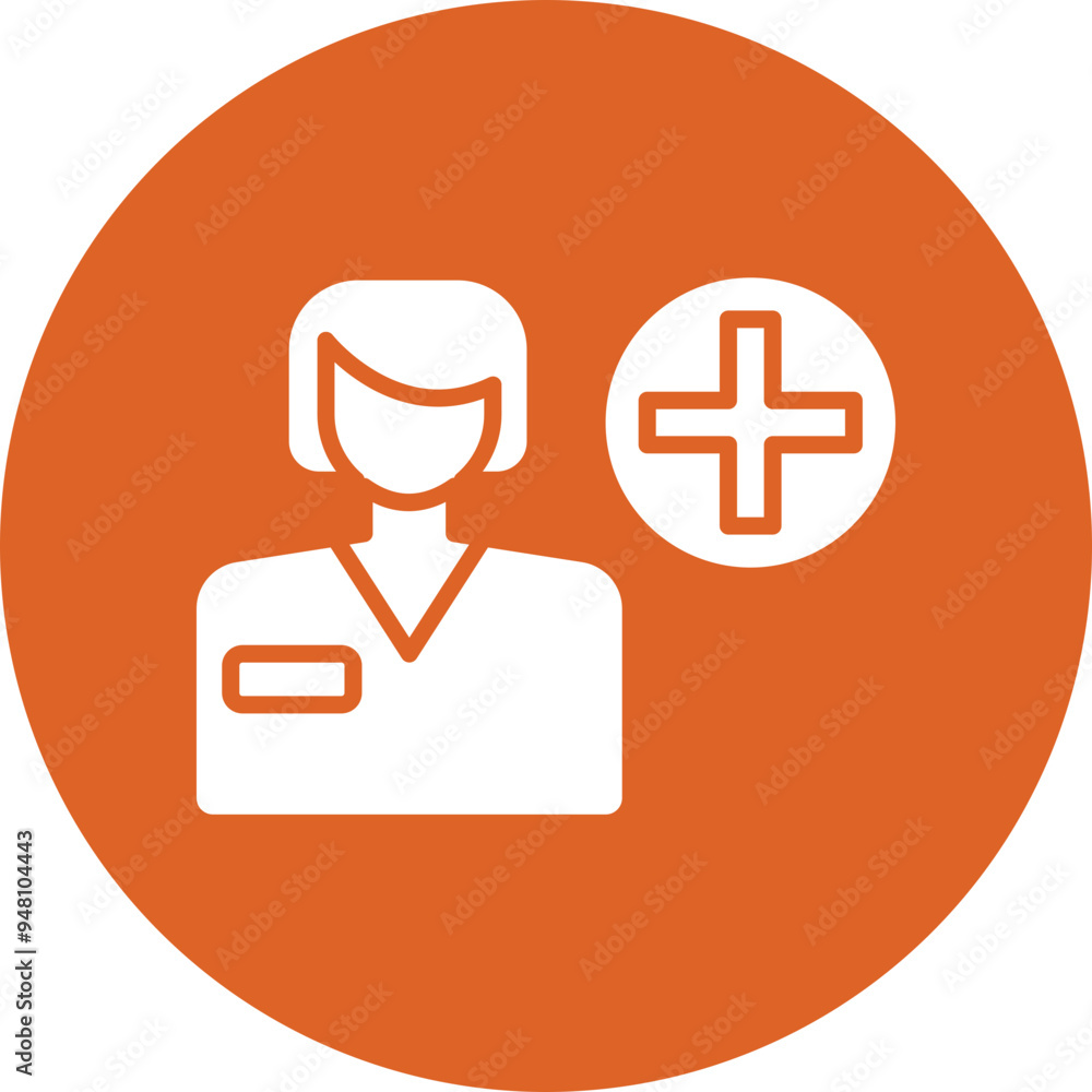 Therapist glyph circle icon Therapist glyph circle icon