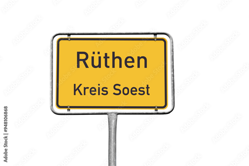 Ortstafel, Rüthen, Kreis Soest, freigestellt als PNG-Datei, (Symbolbild) Ortstafel, Rüthen, Kreis Soest, freigestellt als PNG-Datei, (Symbolbild)