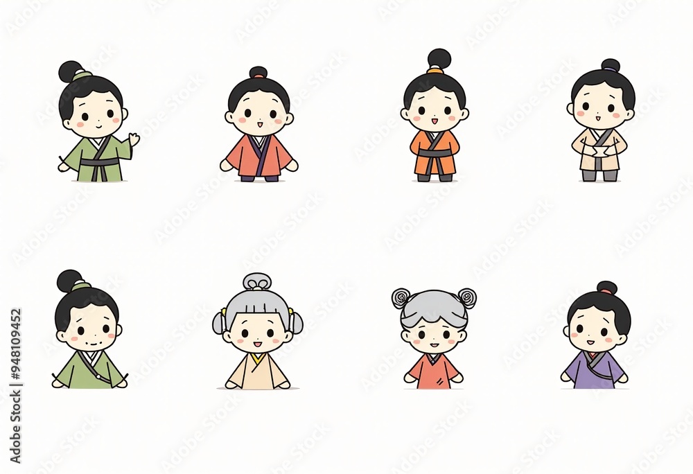 Chinese Folk Cartoon Characters | Avatar Design Chinese Folk Cartoon Characters | Avatar Design