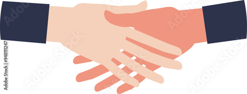 Two hands in a firm handshake, symbolizing partnership and cooperation.