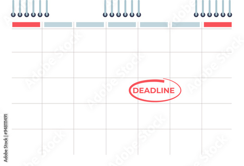 A calendar with a marked red square, symbolizing a deadline or important date.