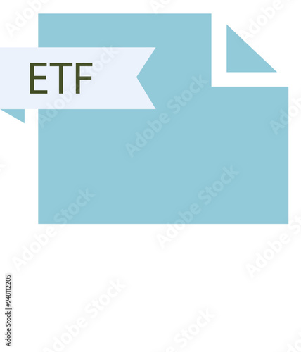 ETF File format icon roe color fill