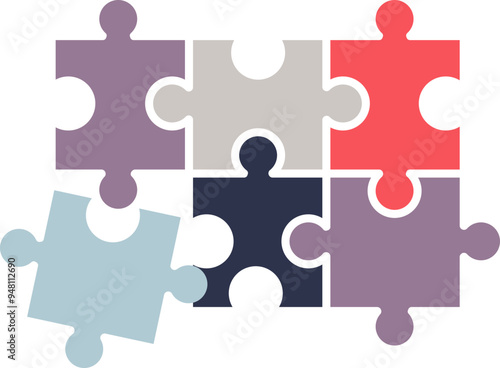 A jigsaw puzzle with one piece fitting into place, symbolizing problem-solving and completion.