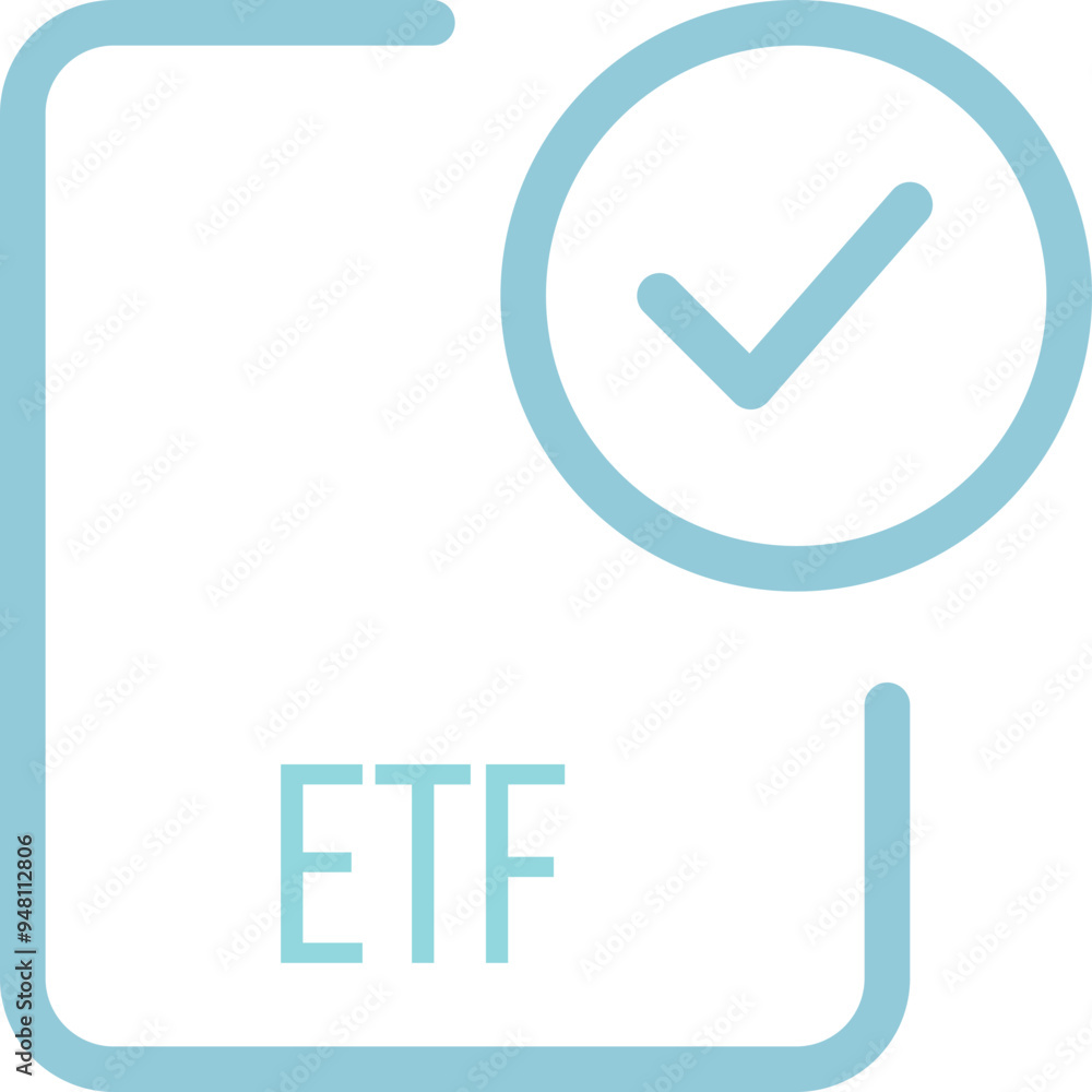 ETF File icon with checked mark ETF File icon with checked mark