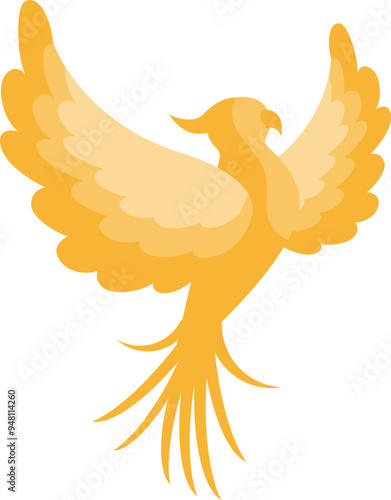 Golden phoenix silhouette symbolizing rebirth and new beginnings.