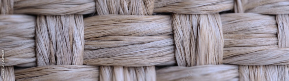 Fototapeta premium Woven Rattan Textures, A collection of seamless natural beige rattan patterns, ideal for rustic and organic designs, offering a warm minimalist backdrop with ample free space.