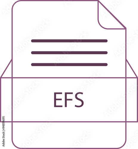 EFS File icon black outline