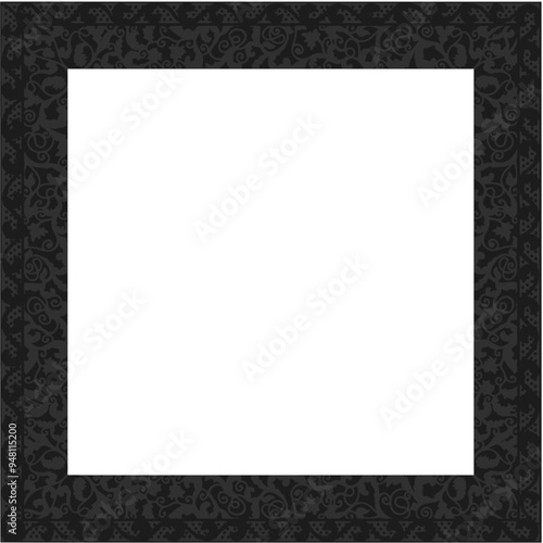 Floral ornamented frame; old style ornate decoration