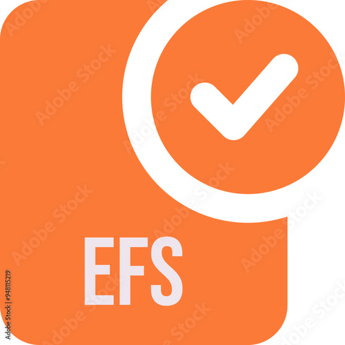 EFS ip file icon with black checked mark