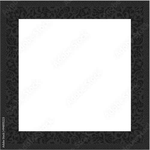Floral ornamented frame; old style ornate decoration