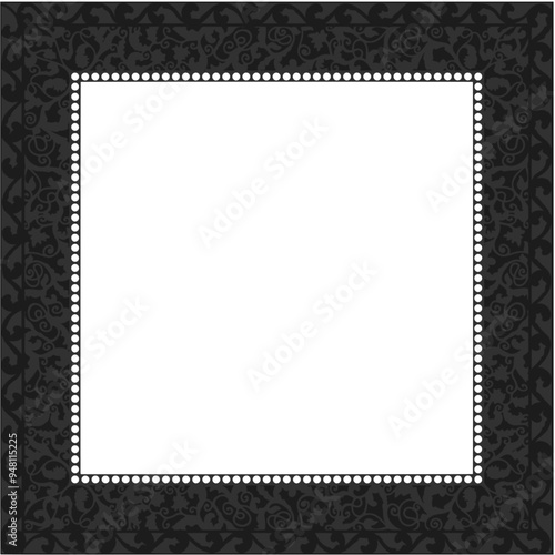 Floral ornamented frame; old style ornate decoration