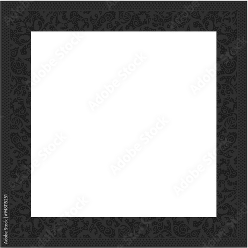 Floral ornamented frame; old style ornate decoration