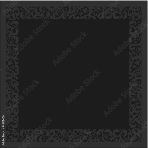 Floral ornamented frame; old style ornate decoration