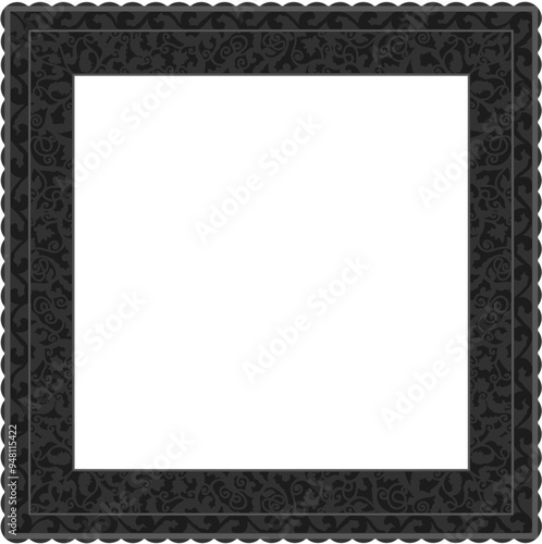 Floral ornamented frame; old style ornate decoration