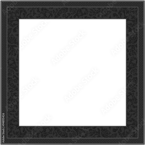 Floral ornamented frame; old style ornate decoration