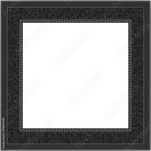 Floral ornamented frame; old style ornate decoration
