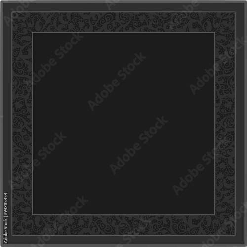 Floral ornamented frame; old style ornate decoration