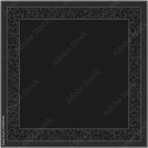 Floral ornamented frame; old style ornate decoration