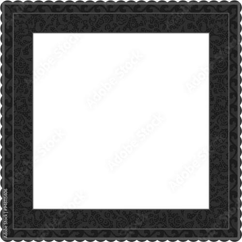 Floral ornamented frame; old style ornate decoration