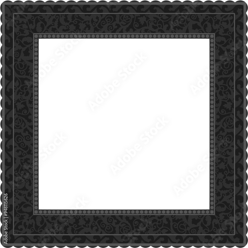 Floral ornamented frame; old style ornate decoration