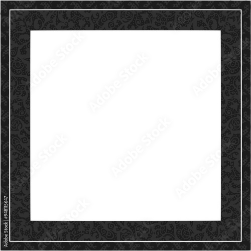 Floral ornamented frame; old style ornate decoration