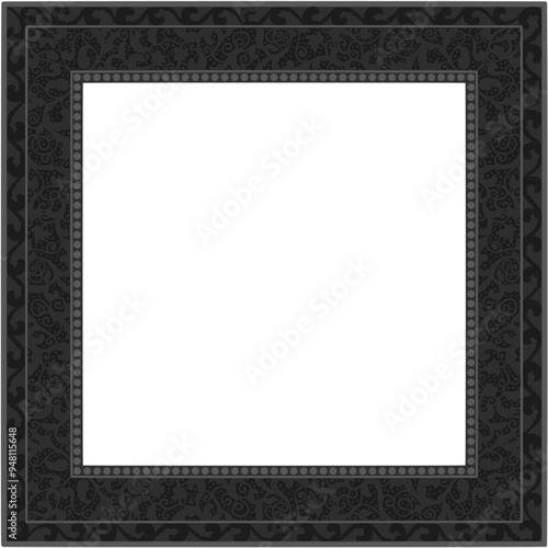 Floral ornamented frame; old style ornate decoration