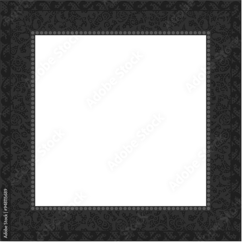 Floral ornamented frame; old style ornate decoration