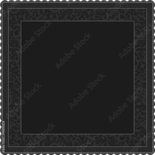 Floral ornamented frame; old style ornate decoration