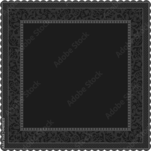 Floral ornamented frame; old style ornate decoration