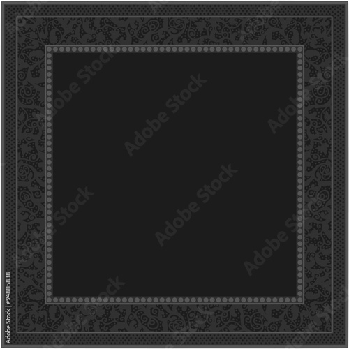 Floral ornamented frame; old style ornate decoration