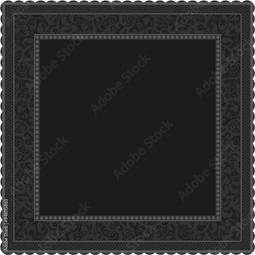 Floral ornamented frame; old style ornate decoration