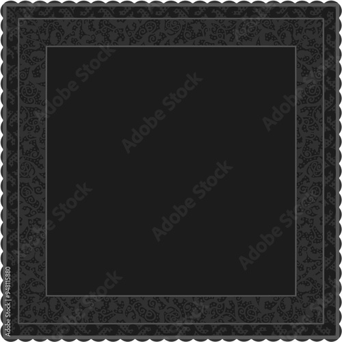 Floral ornamented frame; old style ornate decoration