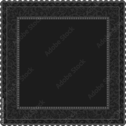 Floral ornamented frame; old style ornate decoration
