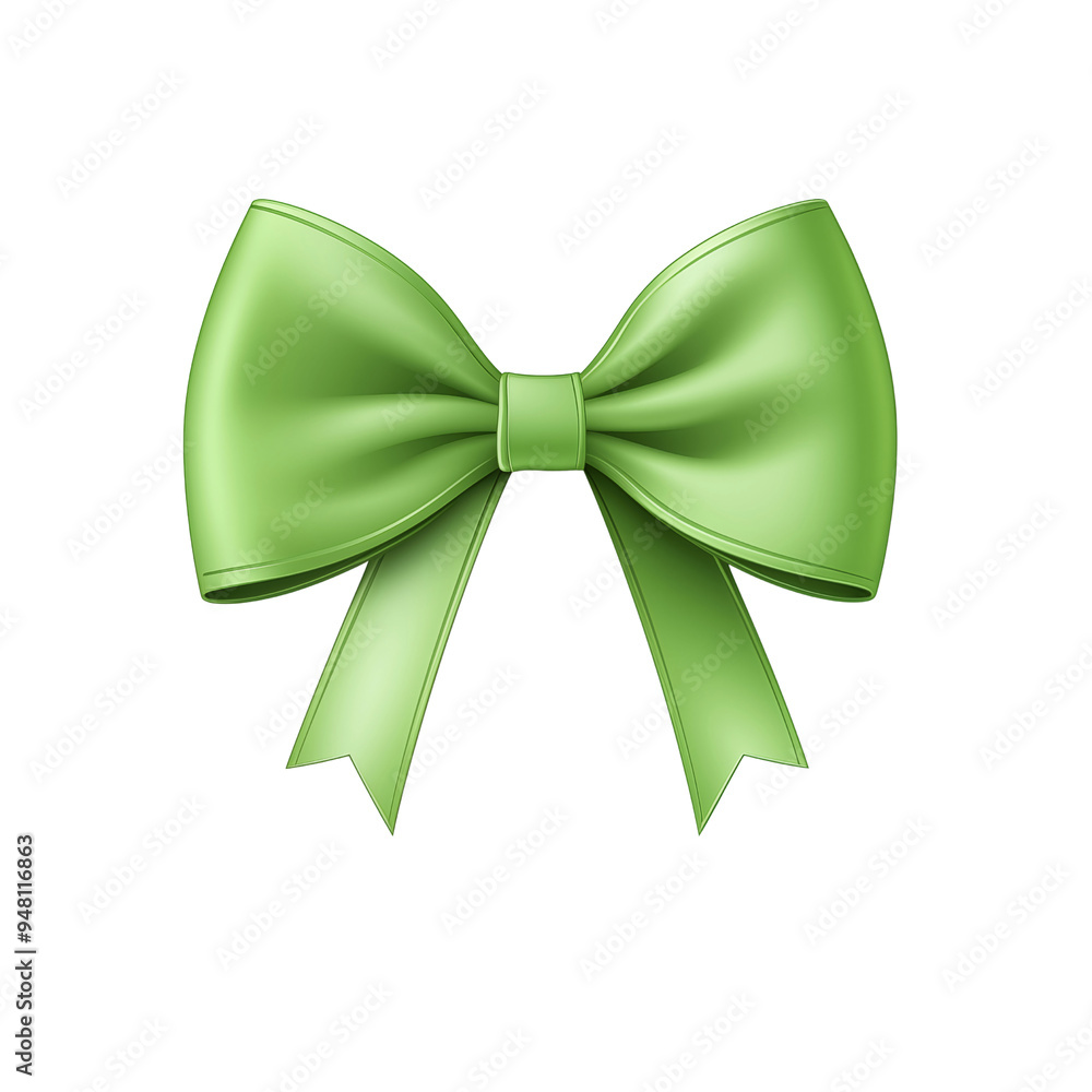 a PNG file of a green bow ribbon on an isolated transparent background a PNG file of a green bow ribbon on an isolated transparent background