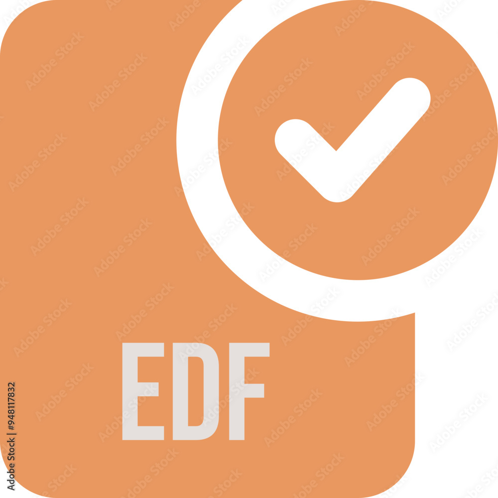 EDF ip file icon with black checked mark EDF ip file icon with black checked mark