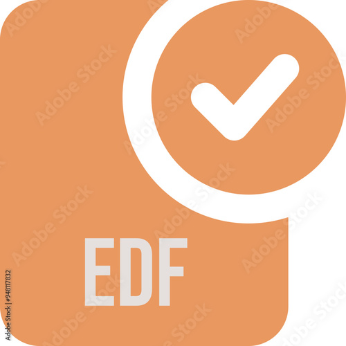 EDF ip file icon with black checked mark