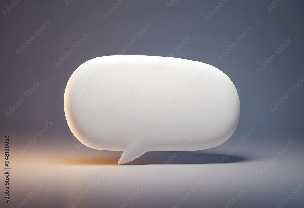 White Speech Bubble Contact Icon Simple 3D Illustration Digital Graphic Design Background White Speech Bubble Contact Icon Simple 3D Illustration Digital Graphic Design Background