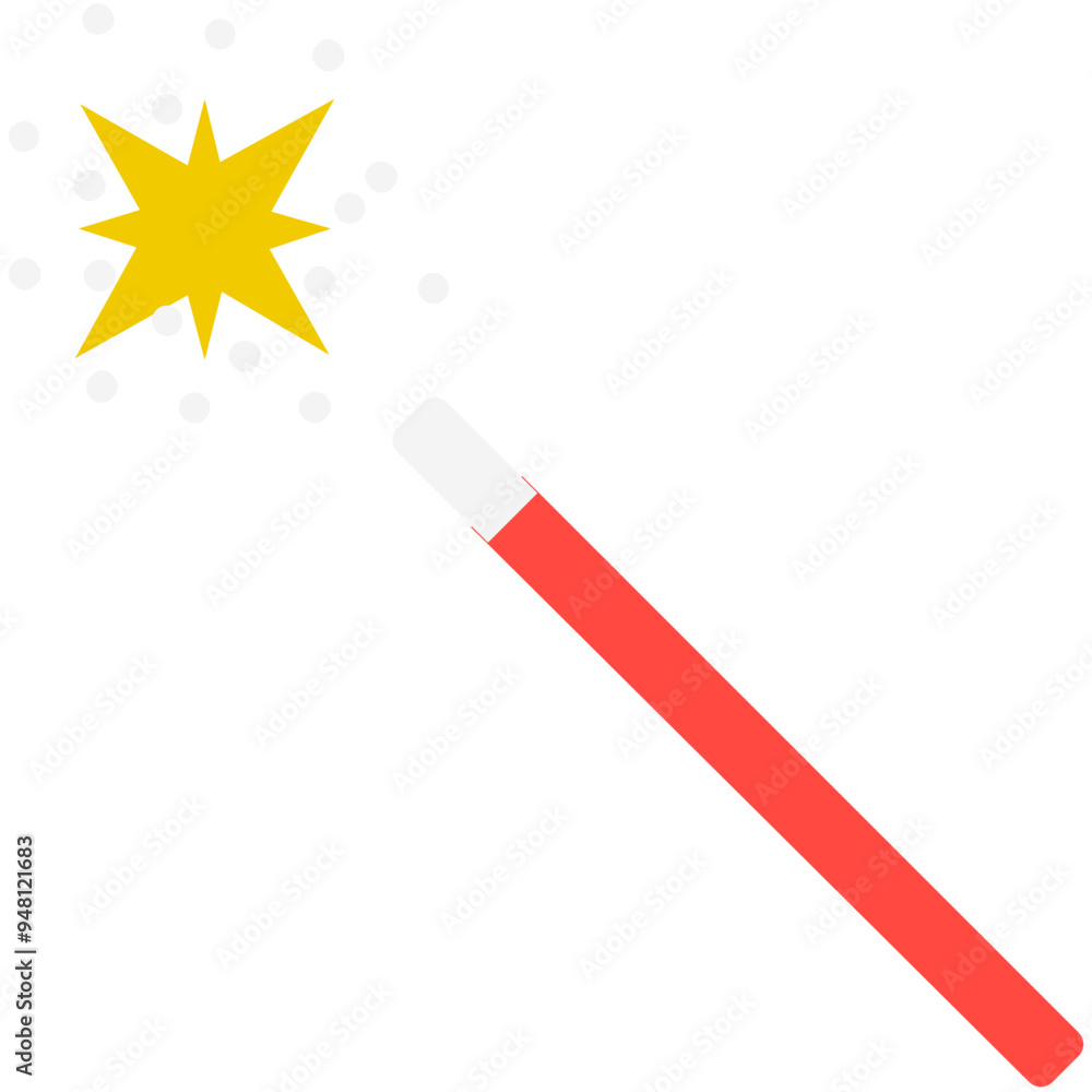 Magic Wand vector icon in flat style Magic Wand vector icon in flat style