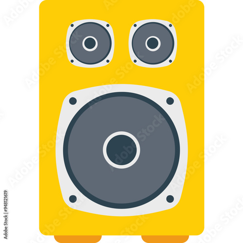 Loudspeaker vector icon in flat style 