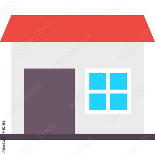 House vector icon in flat style 