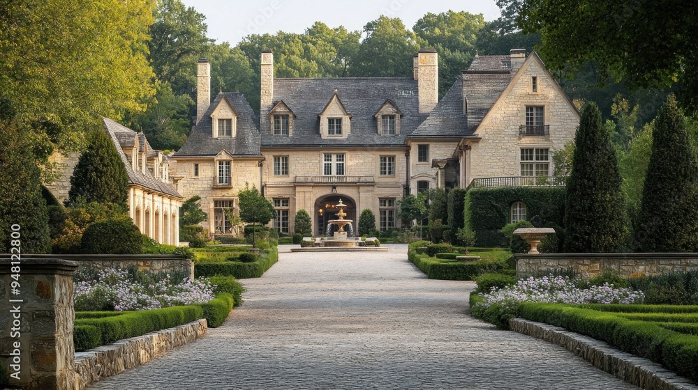 French Chateau Mansion with Exquisite Gardens French Chateau Mansion with Exquisite Gardens
