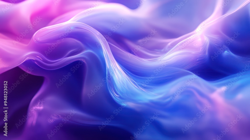 Obraz premium A mesmerizing swirl of purple and blue fabric, creating a fluid and ethereal texture that evokes a sense of motion and serenity.