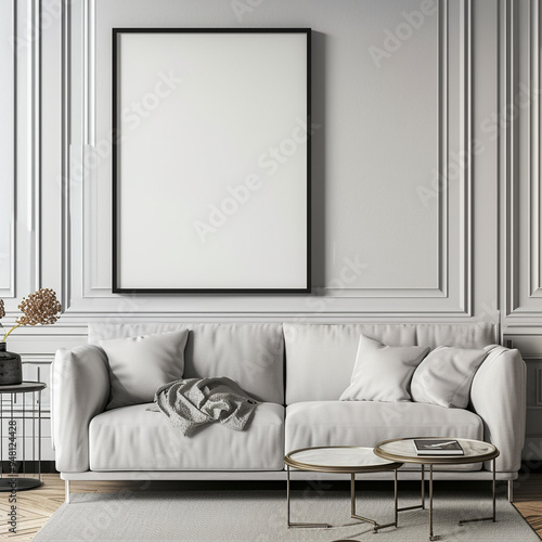 picture identity minimal couch living sofa canvas furniture minimalist up contemporary poster apartment floor photo room cosy image loft frame interior mock blank studio retro home scand photo