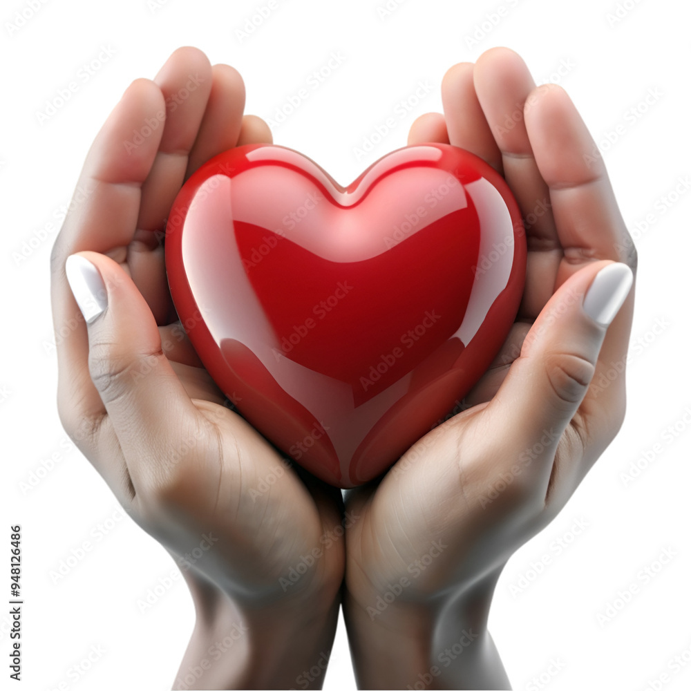 Obraz premium Hands holding heart icon