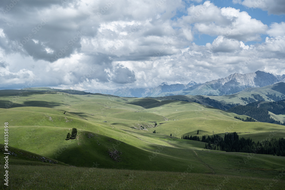 Karajun Grassland in Xinjiang, China during Summer Karajun Grassland in Xinjiang, China during Summer