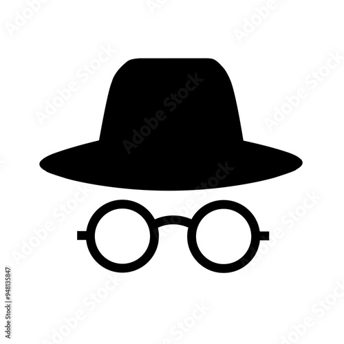 incognito icon vector on white background