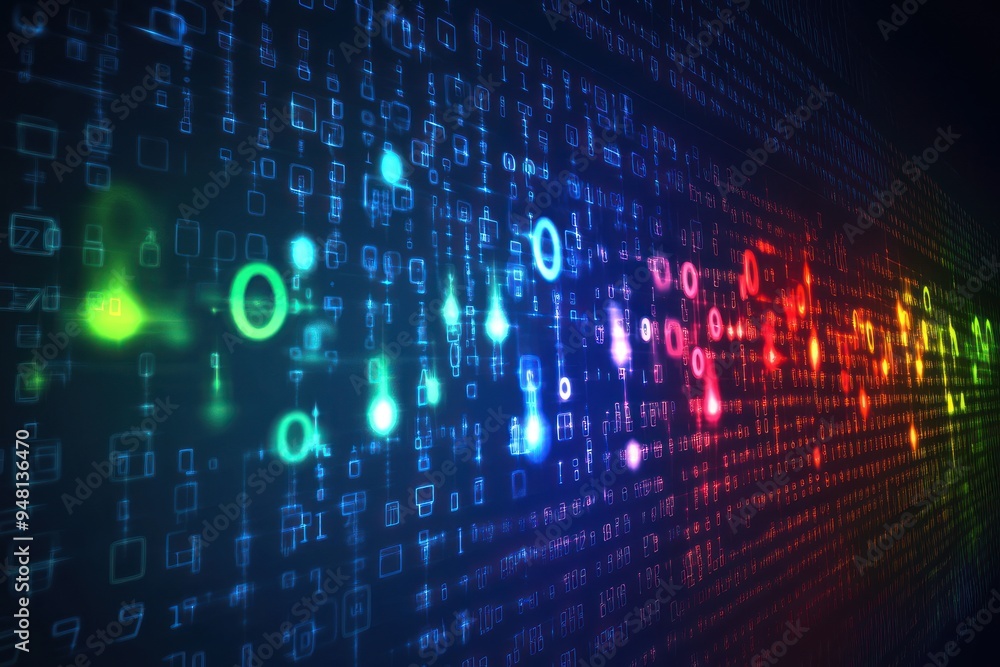 Abstract Digital Background with Rainbow Color Abstract Digital Background with Rainbow Color